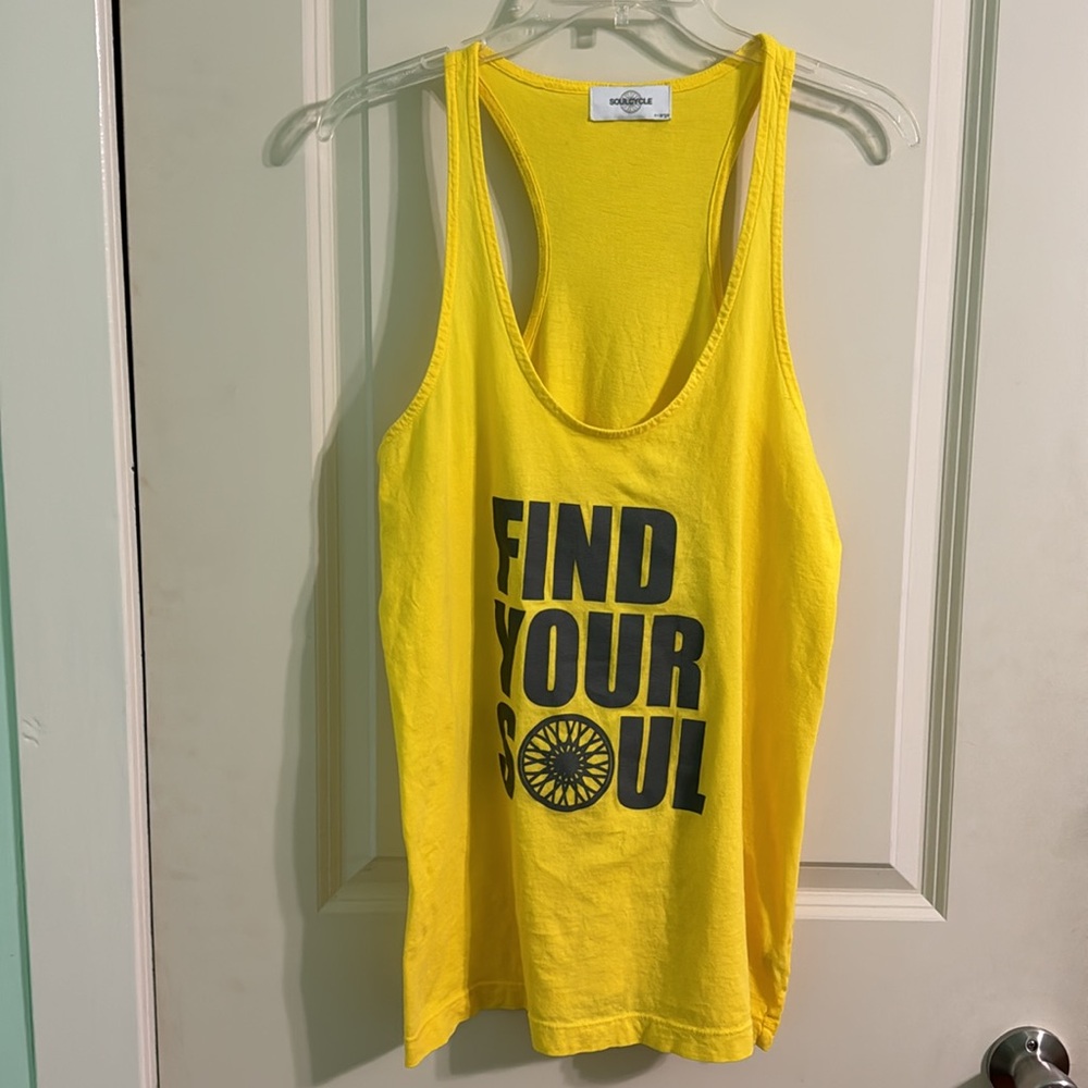 Soulcycle Find Your Soul Yellow Tank XL